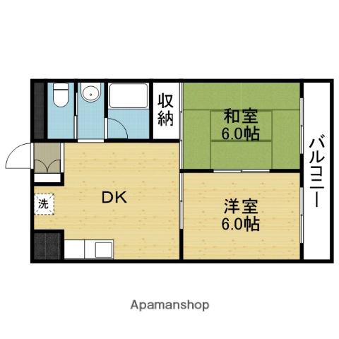 ファミール101(2DK/3階)の間取り写真