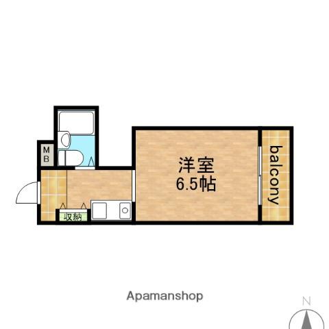 めぞんぽえむ(1K/2階)の間取り写真