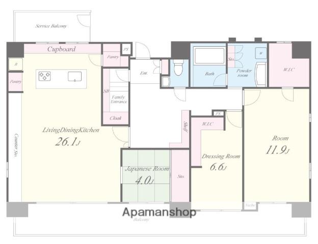 セイワパレス玉造(3LDK/9階)の間取り写真