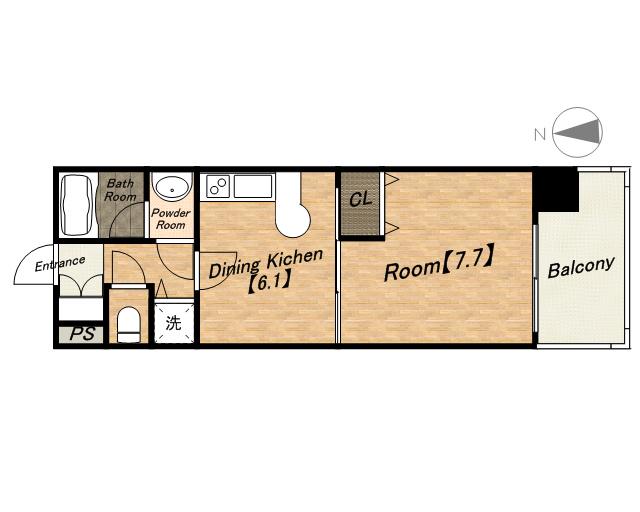 エステムプラザ大阪セントラルシティ(1DK/3階)の間取り写真