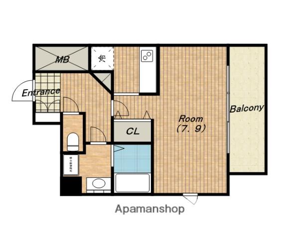 エイペックス四天王寺 Ⅰ(1K/10階)の間取り写真