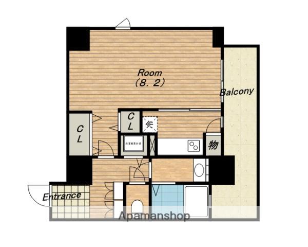 エイペックス四天王寺 Ⅰ(1K/9階)の間取り写真