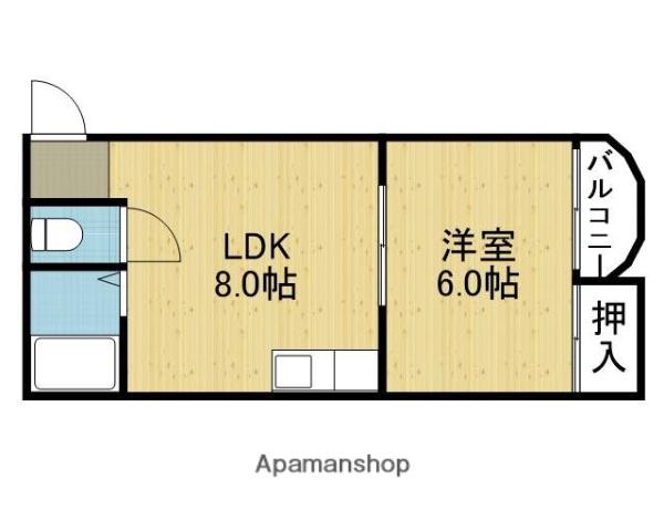 エンパイヤシティ(1LDK/3階)の間取り写真