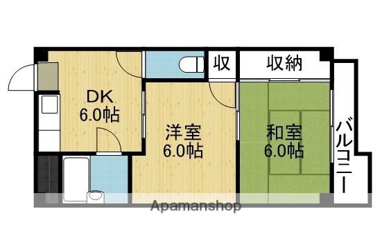 メゾンダイコー(2DK/7階)の間取り写真