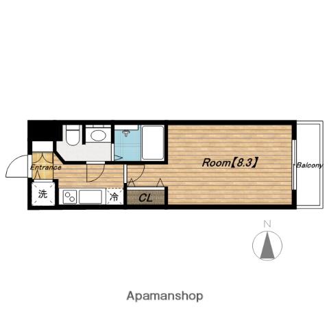 S-RESIDENCE天王寺(1K/10階)の間取り写真