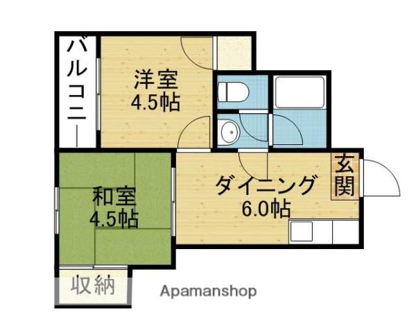 JPレジデンス大阪イースト2(2DK/2階)の間取り写真