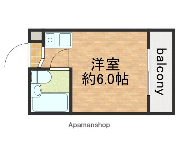 ラレジデンス今里(ワンルーム/4階)の間取り写真