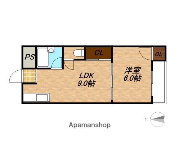 YS今里駅前(1LDK/3階)の間取り写真