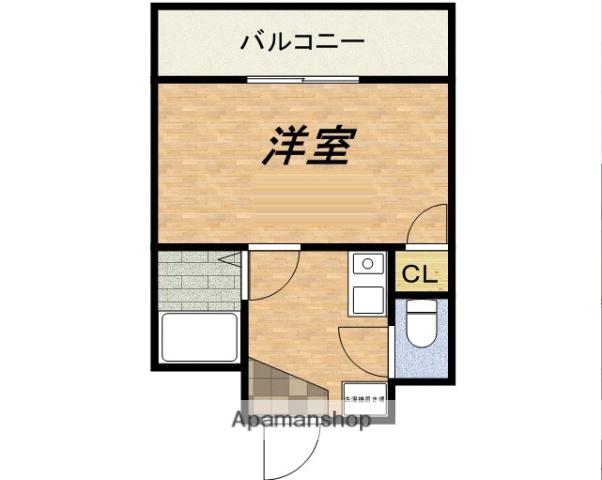 ゆずり葉(1K/3階)の間取り写真