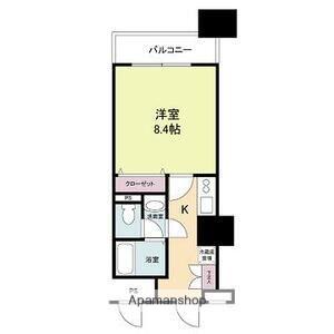 メゾンドヴィレ大阪城公園前(1K/13階)の間取り写真