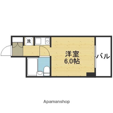 ライオンズマンション玉造(1K/4階)の間取り写真