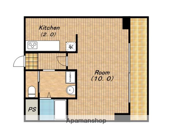 シティコープ谷町(1K/8階)の間取り写真