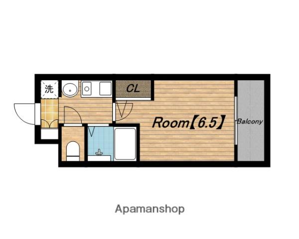 エスリード上本町北(1K/2階)の間取り写真