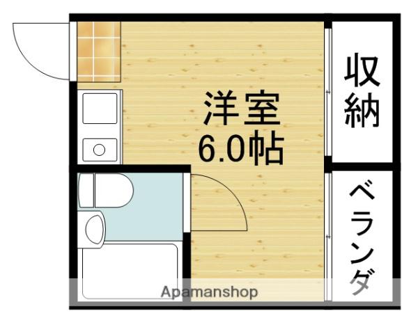 ロイヤル大池橋(ワンルーム/5階)の間取り写真