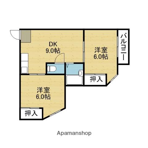 第2タナックマンション(2DK/3階)の間取り写真