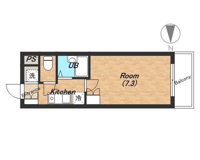 アーデン森之宮 (1K/7階)の間取り写真