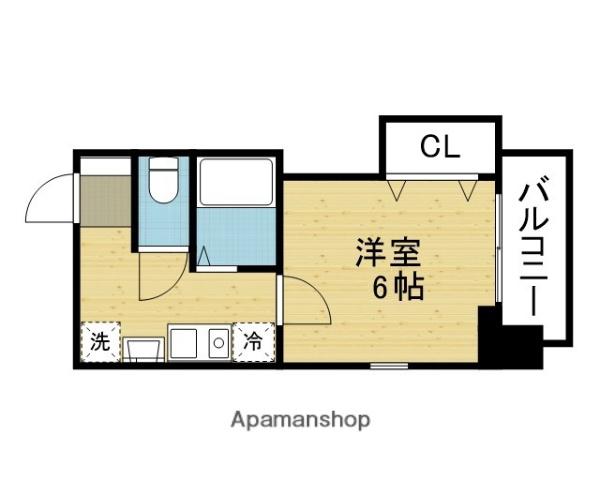 シティライフエイペックス大手通(1K/7階)の間取り写真