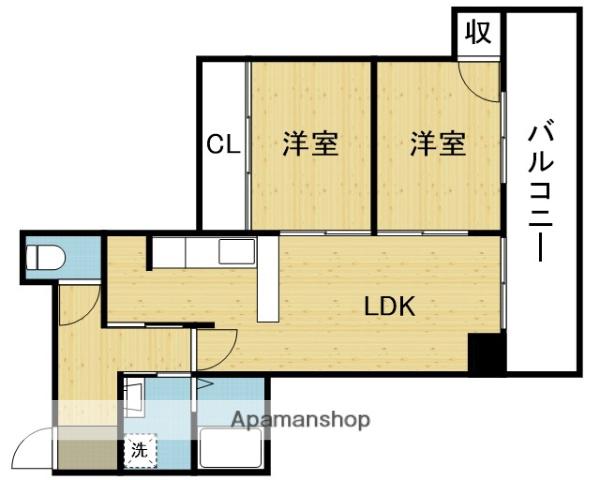 大手前セントポリア(2LDK/11階)の間取り写真
