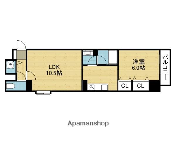 サージュ天王寺(1LDK/9階)の間取り写真