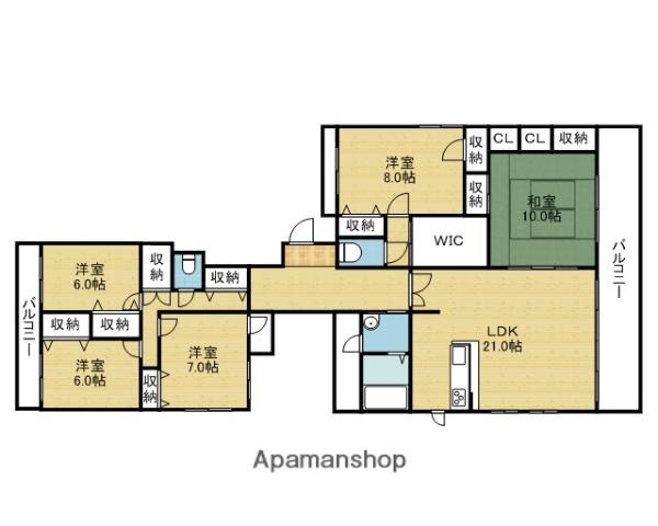 AUBE(5LDK/8階)の間取り写真