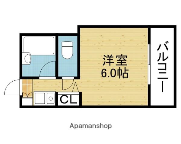 サンパールⅡ(1K/4階)の間取り写真
