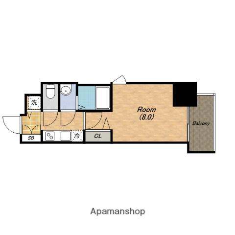 レジュールアッシュ天王寺堂ヶ芝(1K/11階)の間取り写真