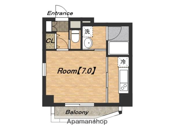 フォーチュン天王寺(1K/3階)の間取り写真