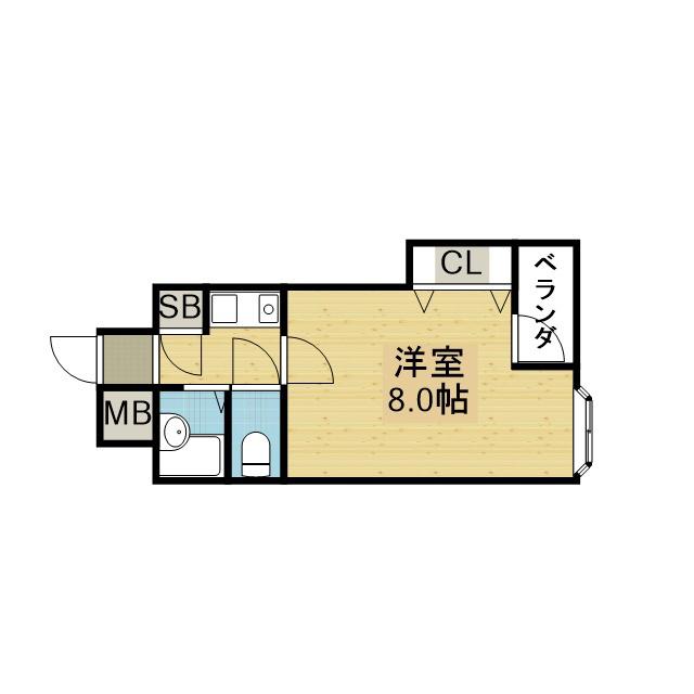 エムロード三番館(1K/3階)の間取り写真