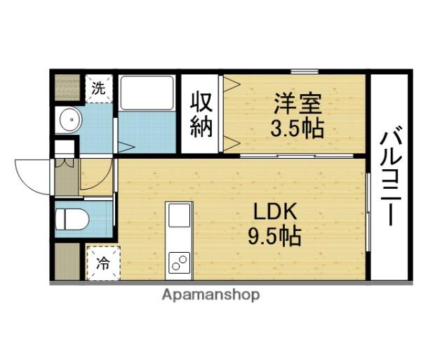フォーゼ北巽レジデンス(1LDK/6階)の間取り写真