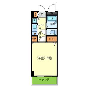 サンモール(1K/9階)の間取り写真