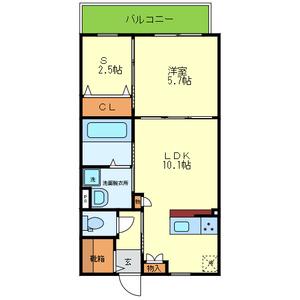 サイプレス北巽(1SLDK/2階)の間取り写真