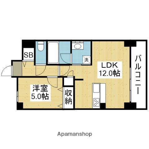 アリエッタ南巽(1LDK/4階)の間取り写真