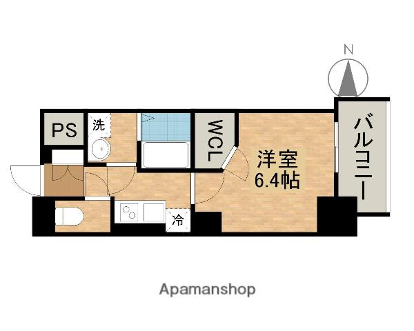 エスリード大阪上本町レジェーロ(1K/13階)の間取り写真