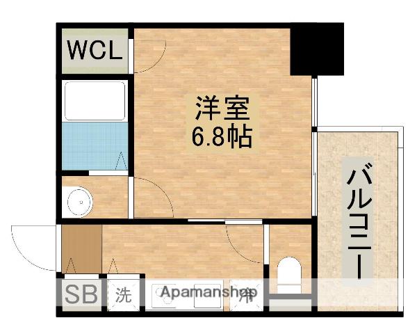 エスリード大阪上本町レジェーロ(1K/6階)の間取り写真