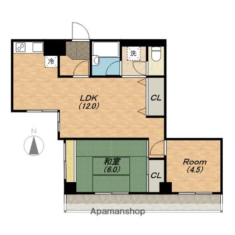 朝日プラザ高津Ⅲ(2LDK/4階)の間取り写真