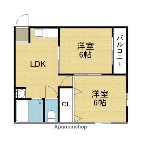 ニッコーハイツ(2LDK/2階)の間取り写真