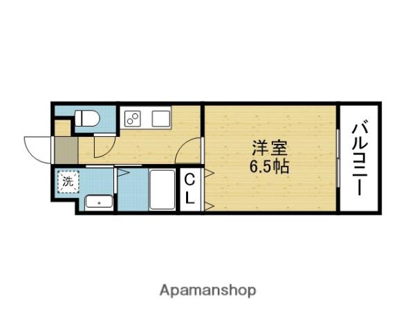 PARK HILLS今里蘭(1K/10階)の間取り写真