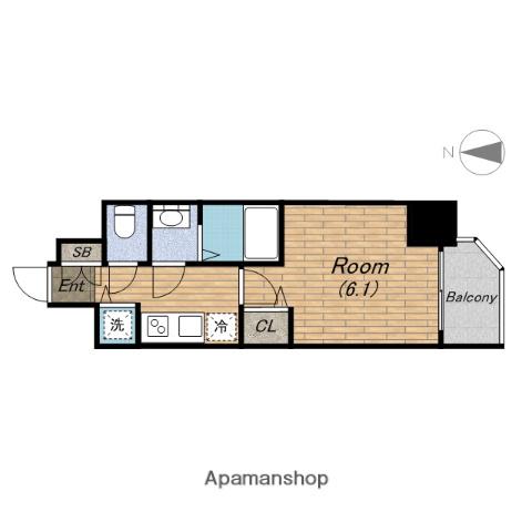 アクアプレイス天王寺Ⅱ(1K/7階)の間取り写真