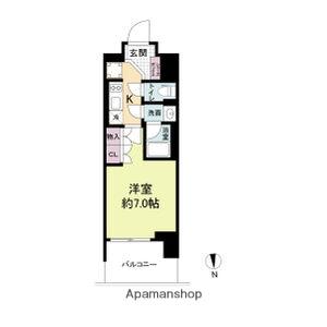 ルネフラッツ谷町四丁目(1K/3階)の間取り写真
