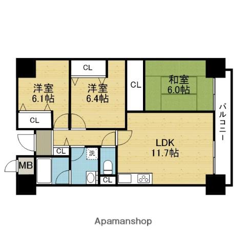 サン・フォレスト(3LDK/2階)の間取り写真