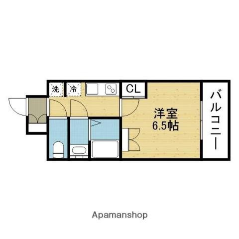 LUMINOUS放出(1K/5階)の間取り写真