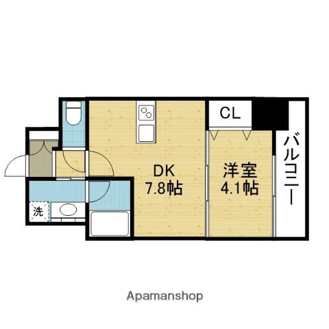 ヴィーナス今里(1DK/10階)の間取り写真