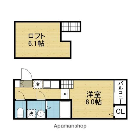 ALLURE PREMIER(ワンルーム/2階)の間取り写真