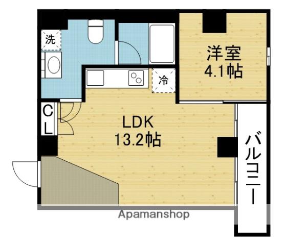 RADIATION COURT(1LDK/4階)の間取り写真
