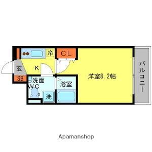 SERENITE本町エコート(1K/5階)の間取り写真