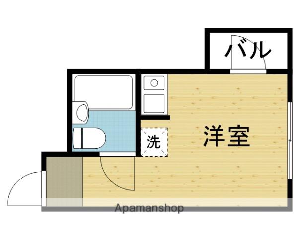 ウエスト-ONEⅡ(ワンルーム/6階)の間取り写真