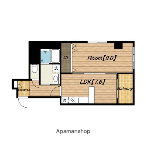 GRAZIO日本一(1LDK/7階)の間取り写真