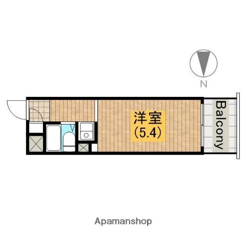 パークサイド上本町駅前(ワンルーム/3階)の間取り写真