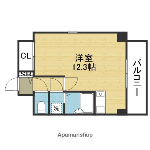 ますみ荘(1DK/4階)の間取り写真