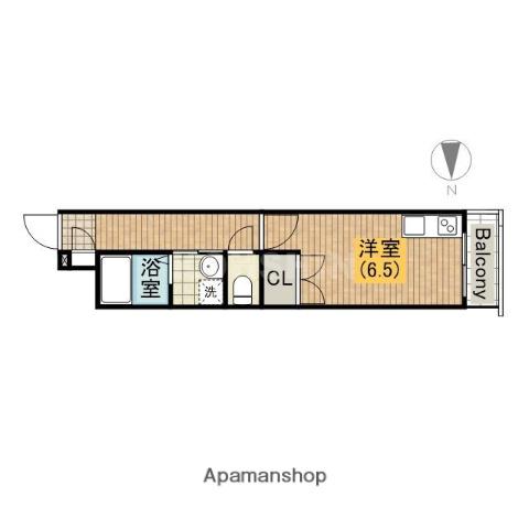 ヘーベルメゾン東上町(ワンルーム/2階)の間取り写真